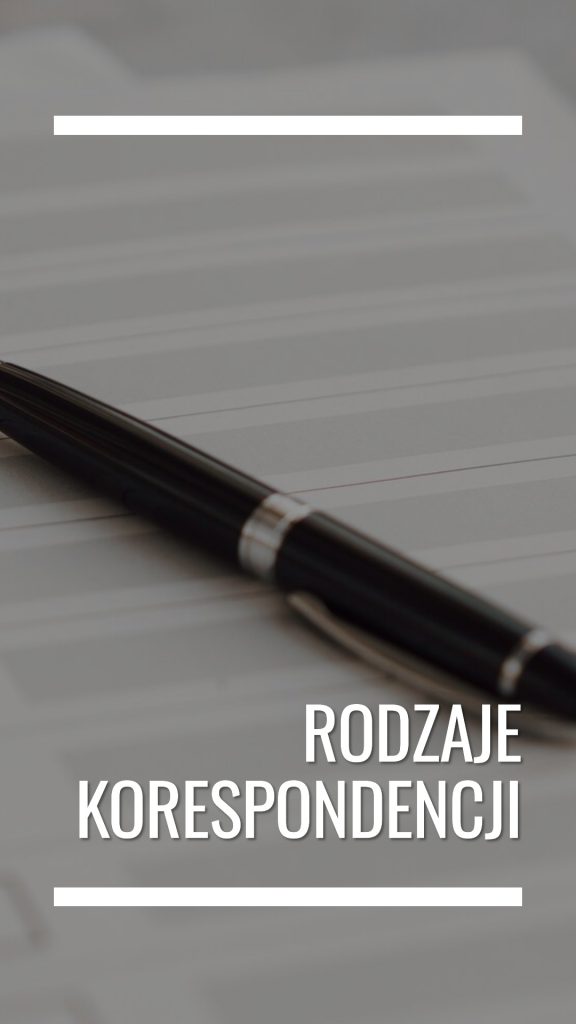 Rodzaje korespondencji