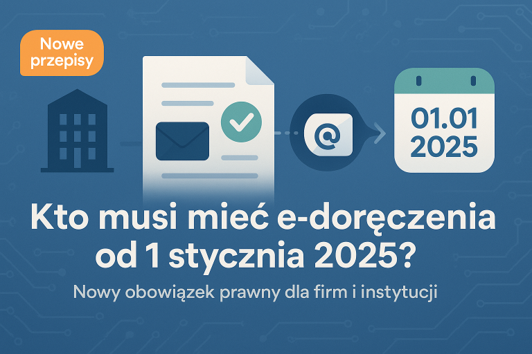 Grafika przedstawiająca elektroniczne doręczenia dokumentów w 2025 roku