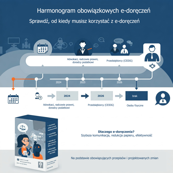 Harmonogram obowiązkowych e-doręczeń